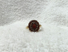 Ladies 10kt Yellow Gold Garnet
