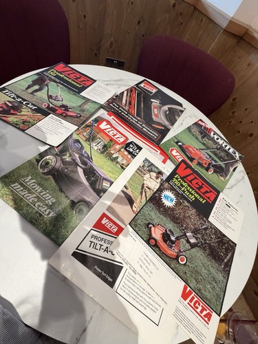 Victa brochures lawn mowers - x6,