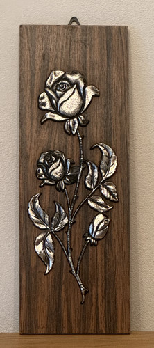 Vintage silver coloured rose - vintage,