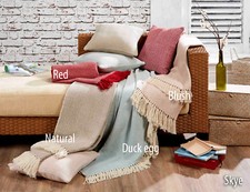 100% Cotton Woven Herringbone Zig Zag Design Sofa / Bed Throw  or Cushion Covers