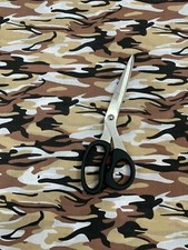 Camo Beige Brown Polycotton