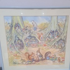 Large Vintage Framed & Glazed