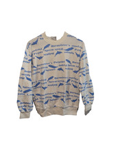 Pastel Field Sweater vintage marine dolphin fish pullover all over print medium