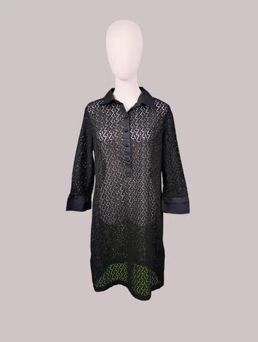 Talbots black open knit - talbots,