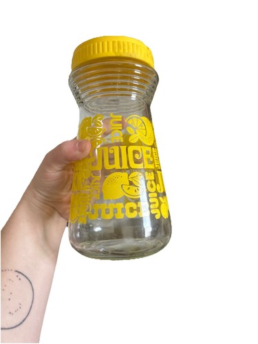 Vintage glass juice container - glass,