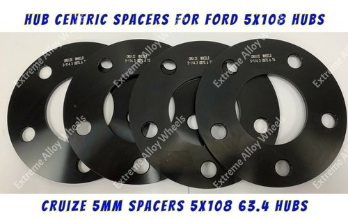 Alloy wheel spacers - wheel, black