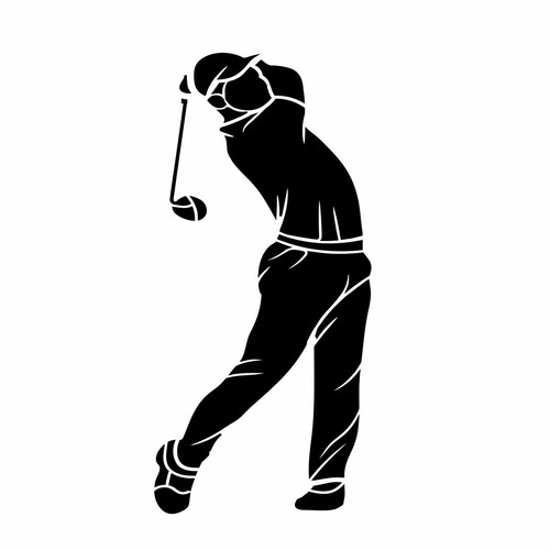 Car sticker golfer - golfer, x