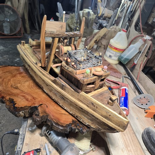 Hand made trawl boat - made,