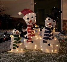 Outdoor Snowman Family 54 White One Size %50 OFF SALE