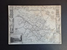 Antique 1848 map - West Riding