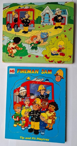 Vintage fireman sam - sam, wooden