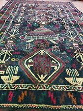 Middle Eastern 100% Wool Rug Carpet Bold Multicoloured.  Hand Knotted