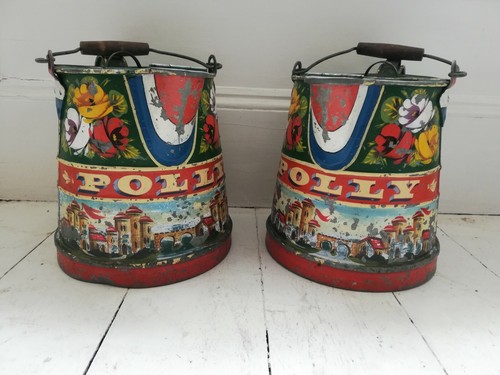 Pair beautiful barge ware - of,