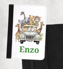 Personalised Cute Animal Design Passport Cover Holder Children Kids