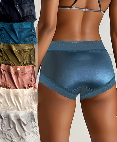 Satin lace trim icey silky - satin,