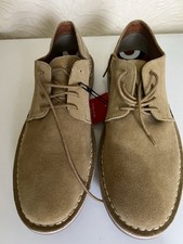 Lambretta Mens Beige Size Uk10 Suede Leather Casual Shoes