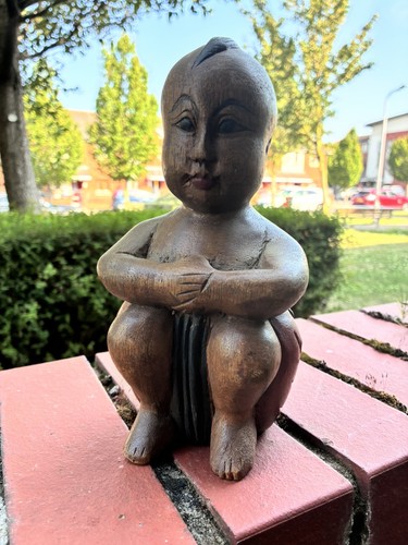Vintage hand carved wooden - carved,