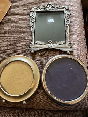 Pewter art nouveau photo frame - photo,