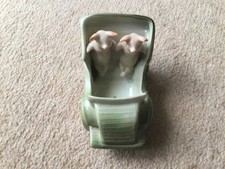 Antique German Pink Pig Fairing 2 Pigs In An Open Top Green Car
