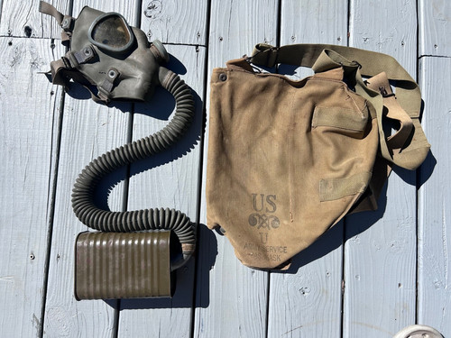 Original ww2 army gas mask - us,