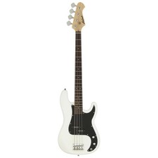 Bass Guitar Aria STB P, White with Black Pickguard