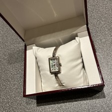 Rare Carvel Sterling Silver Ladies Watch Mother Of Pearl