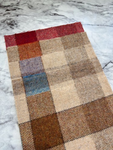 Woven wool checkered - wool, fabric