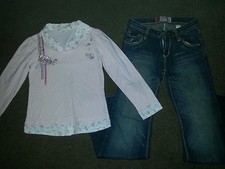 Gorgeous Girls Next Long Sleeve Top & Gap Long and Lean Jeans 7 Years