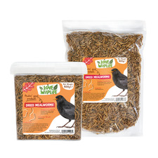 Love Wildlife Dried Mealworms 5ltr-10ltr | Wild Garden Bird Food, High Protein