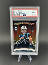 2023 Panini Phoenix Bryce Young Playing Rookie With Fire RC NFL Panthers PSA 8