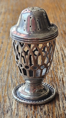 Edwardian silver pepperette - edwardian,