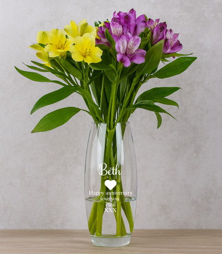 Personalised big heart glass - personalised,