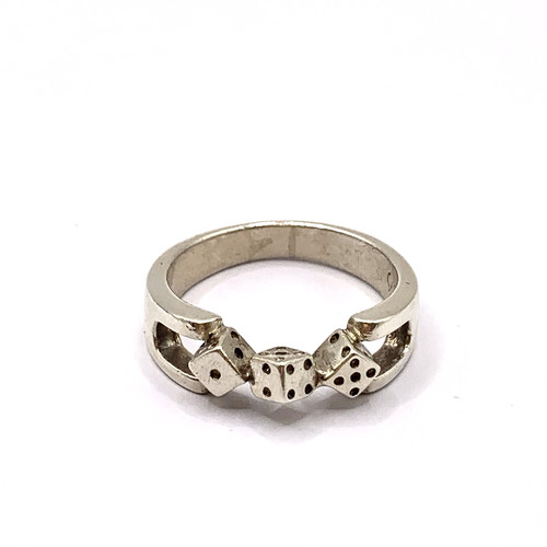 Three dice ring 925 sterling - dice,