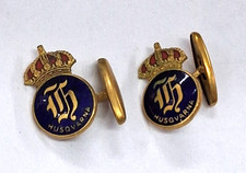 Vintage Husqvarna Enamel Cufflinks
