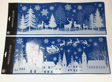 Long Snow Village Scene Window