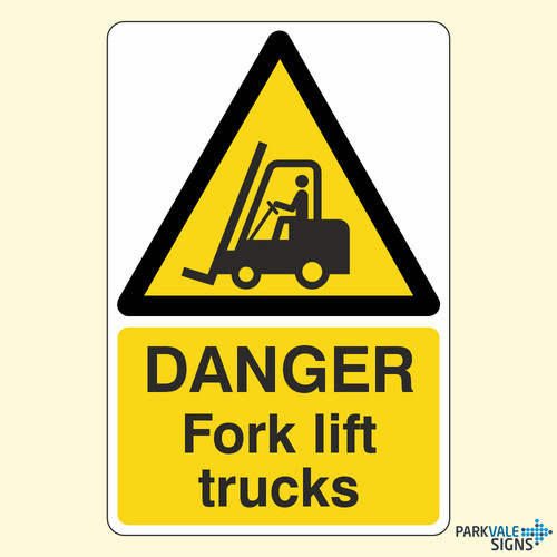 Danger fork lift - trucks, sign