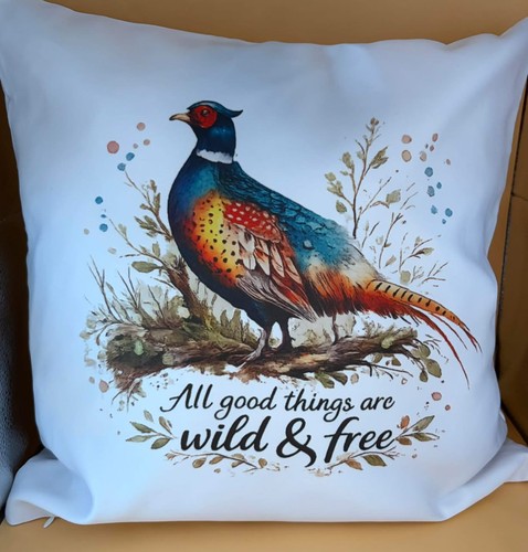 Wild free pheasant cushion - &,