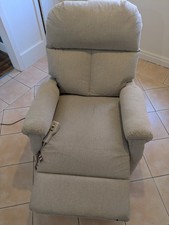 Comfortable Manual Reclining Beige Armchair.