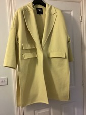 Zara Women's Trench Yellow Coat Size M 