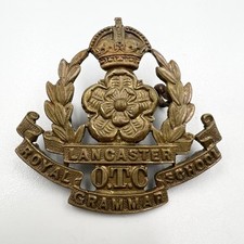 Genuine Royal Lancaster Grammar School OTC Cap Badge