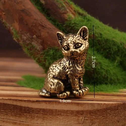 Vintage brass mini cat - vintage,