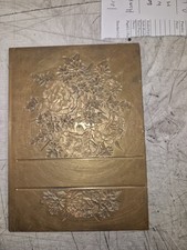 6 vintage brass etched printing plates