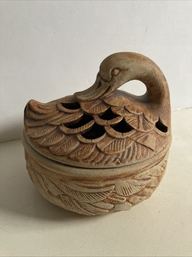 Vintage bird swan pot quantock - vintage,