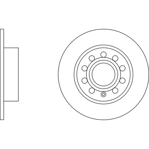 Brake discs solid for vw - 2x,