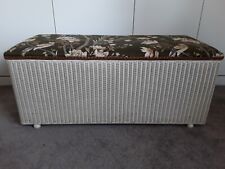 Vintage Lloyd Loom "Lusty" Ottoman Chest Trunk Linen Storage Blanket Box