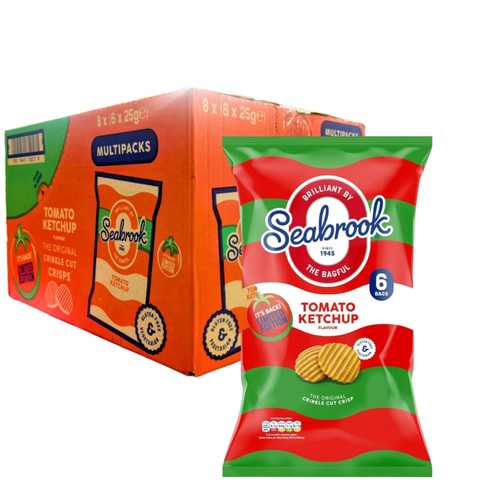Seabrook tomato ketchup crisps - tomato,