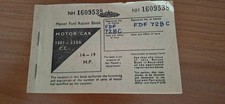 WW2 Motor fuel ration book