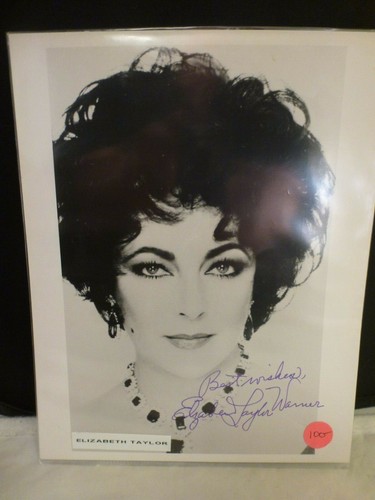Elizabeth taylor signed 8x10 - elizabeth,