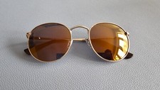 Lazer gold frame mirror sunglasses. SUN 013.