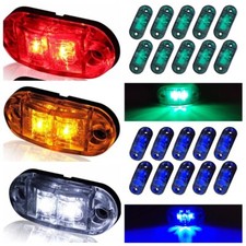 4/8Pcs 2 Leds Truck Trailer Lorry E4 Rear Side 12V Marker Lights Lamps Position